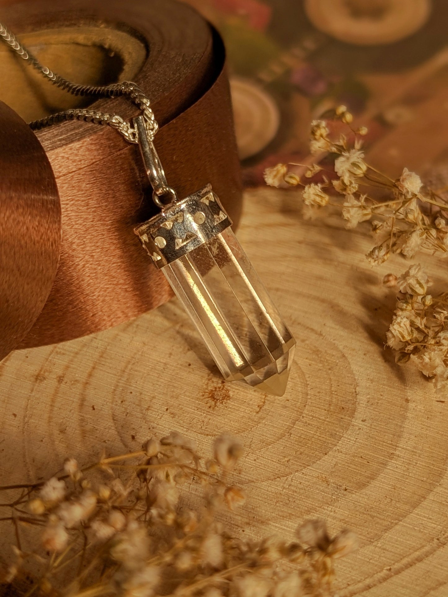 Clear Quartz Crystal Pendant