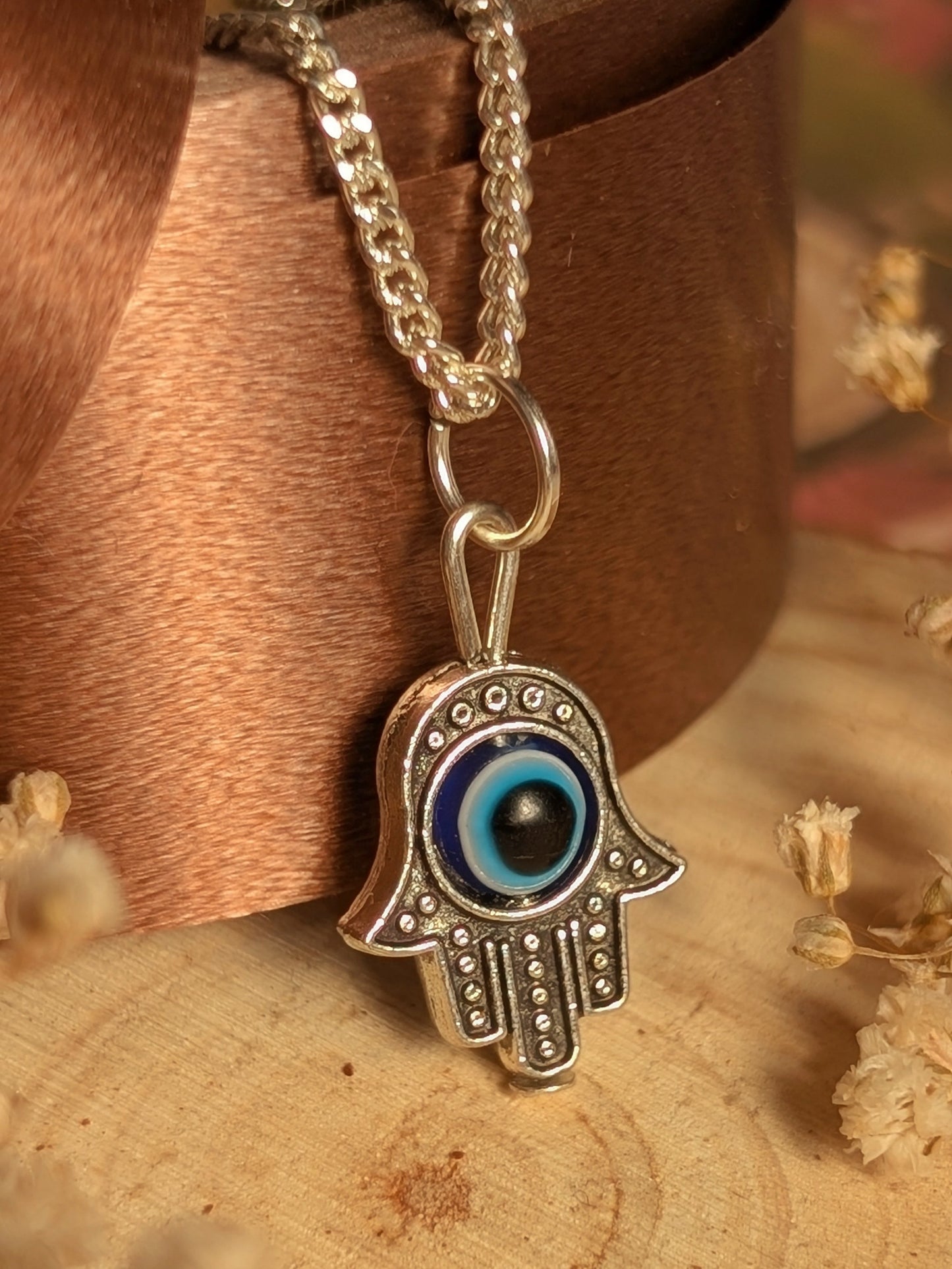 Hamsa Evil Eye Pendant