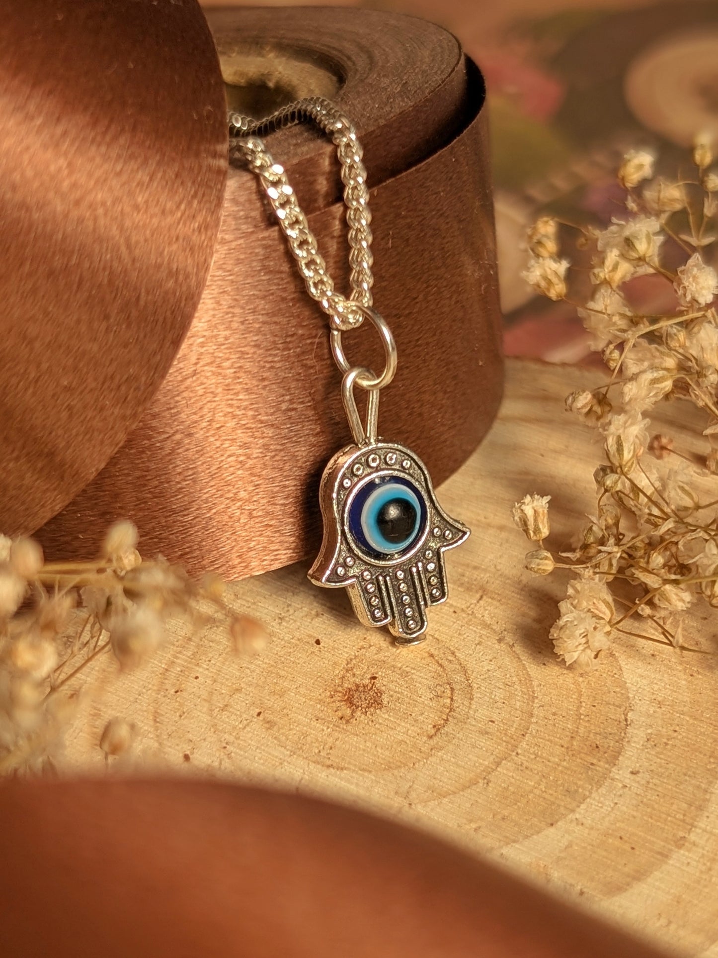 Hamsa Evil Eye Pendant