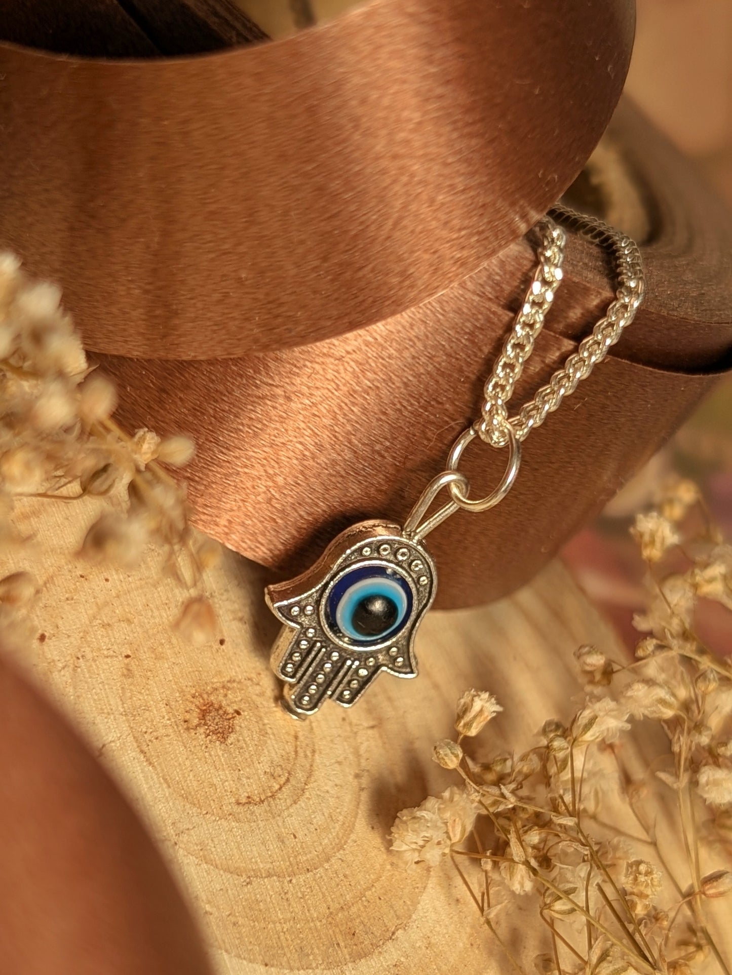 Hamsa Evil Eye Pendant