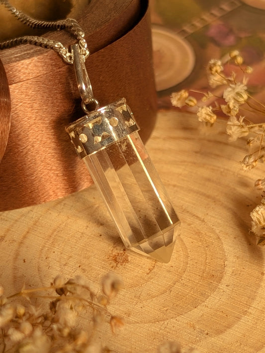 Clear Quartz Crystal Pendant