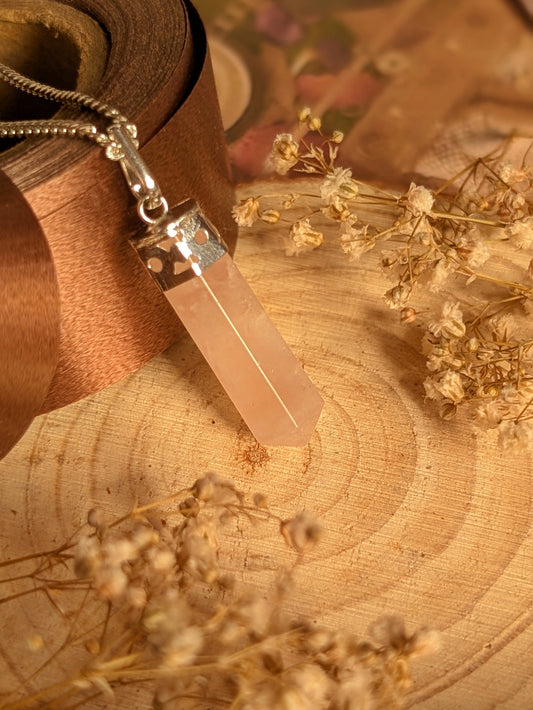 Rose Quartz Crystal Pendant